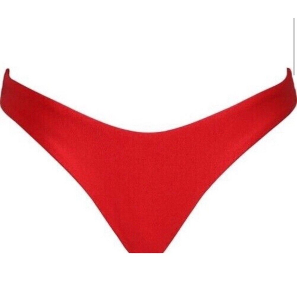 Zimmermann Raie Bikini Bottom In Red Sz 4 US 12 New